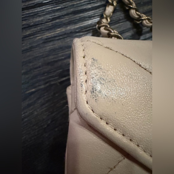 Chanel 2016 Coco Envelope Flap Bag Beige Chevron Quilted Leather Crossbody - Picture 3 of 16